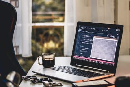 MacBook Pro on white table